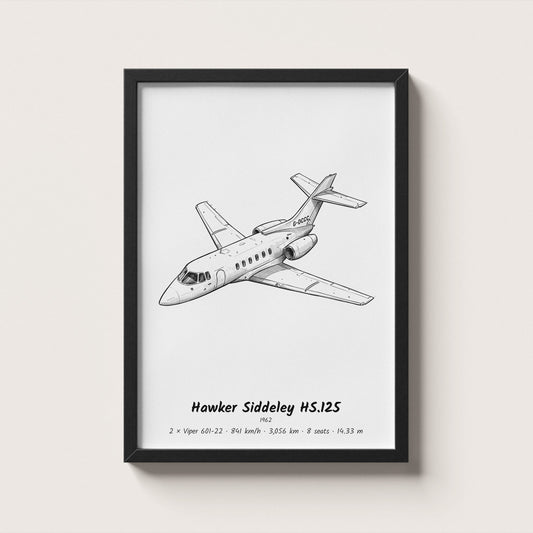 Hawker Siddeley HS.125 Wall Art