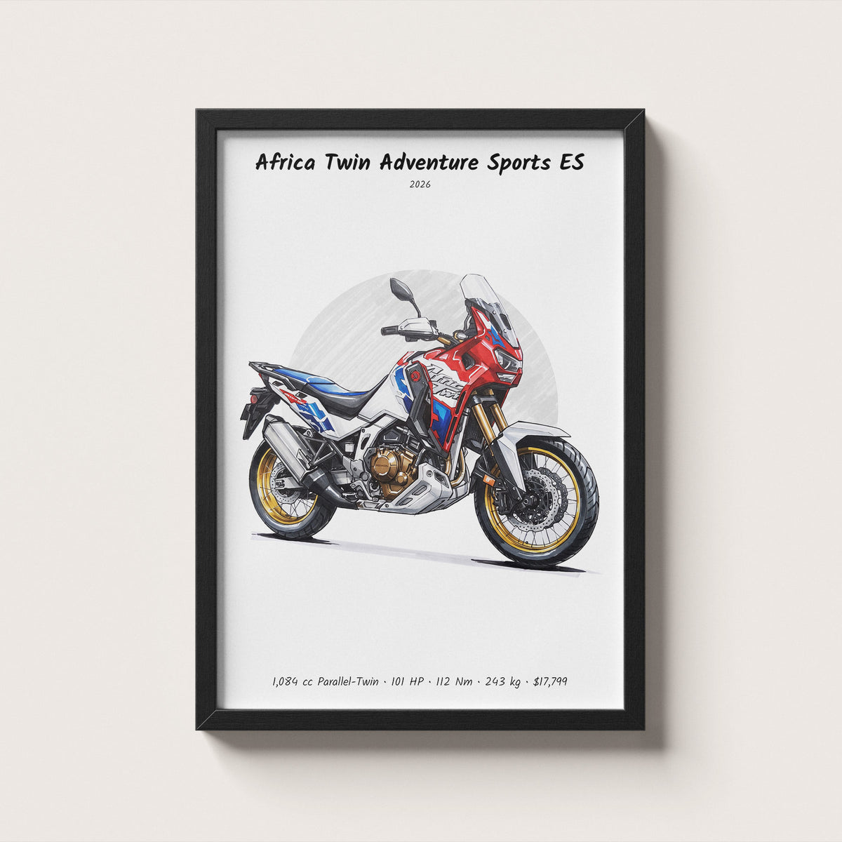 Honda Africa Twin Adventure Sports ES 2026 Wall Art