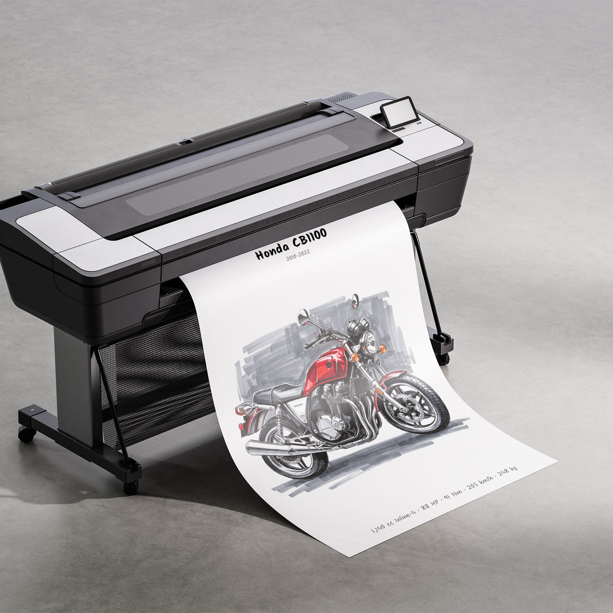 Honda CB1100 Minimalist Motorcycle Poster