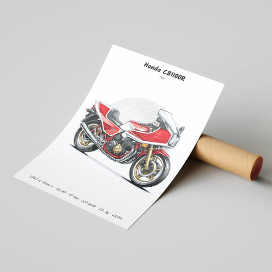 Honda CB1100R 1981 Poster