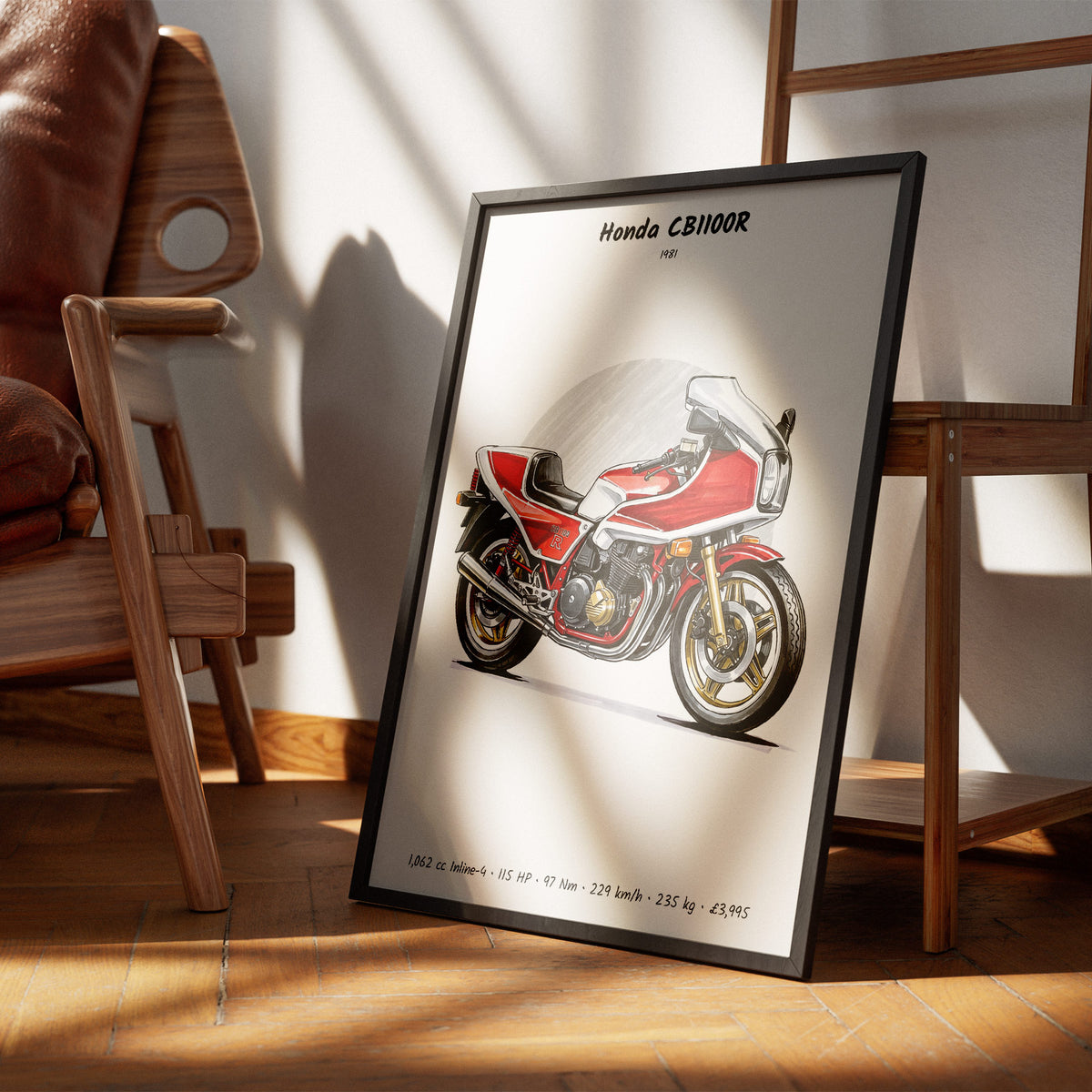 Honda CB1100R 1981 Wall Art