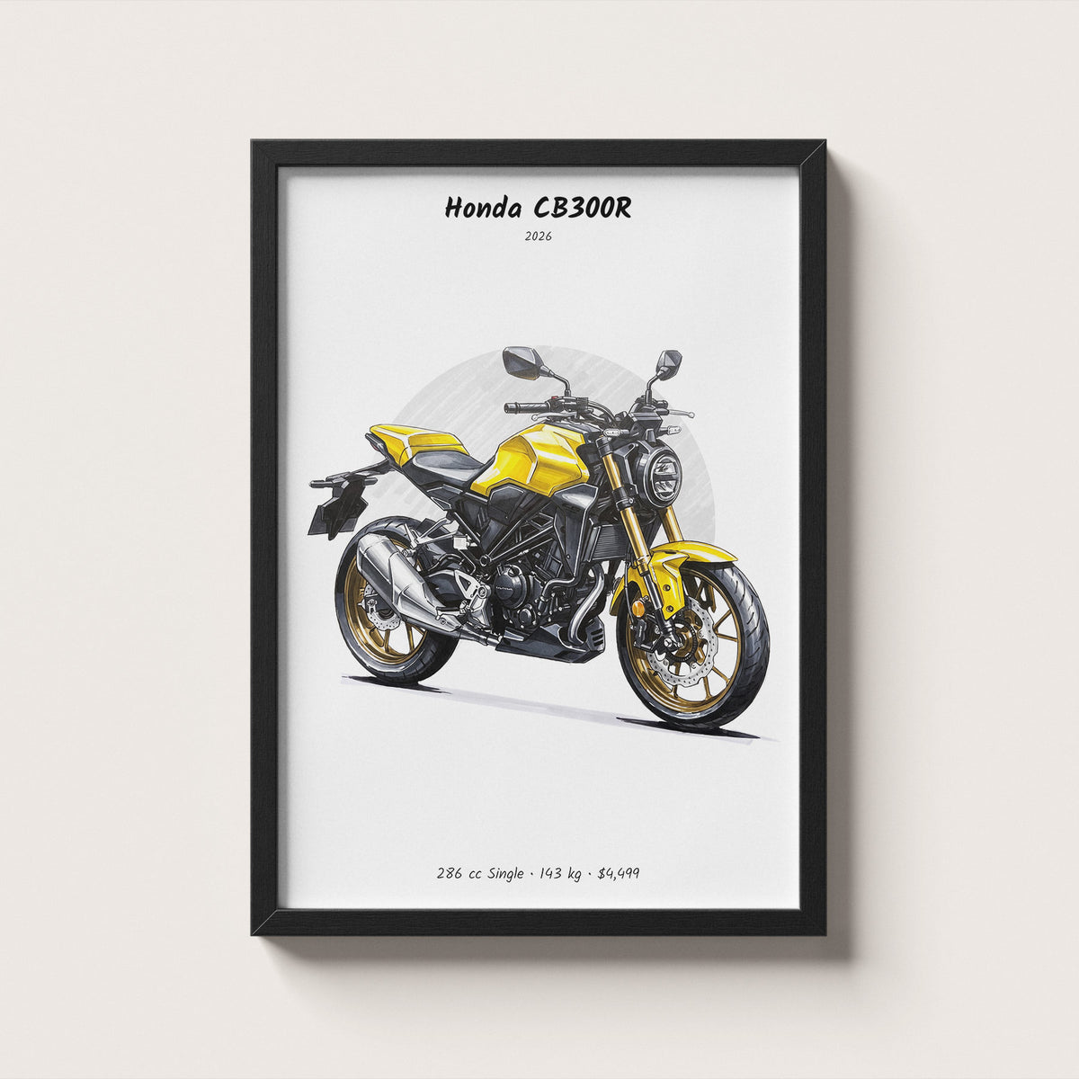 Honda CB300R 2026 Wall Art
