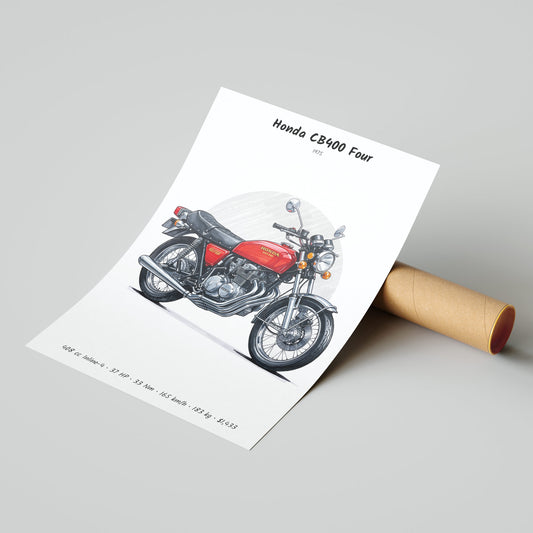 Honda CB400 Four 1975 Poster