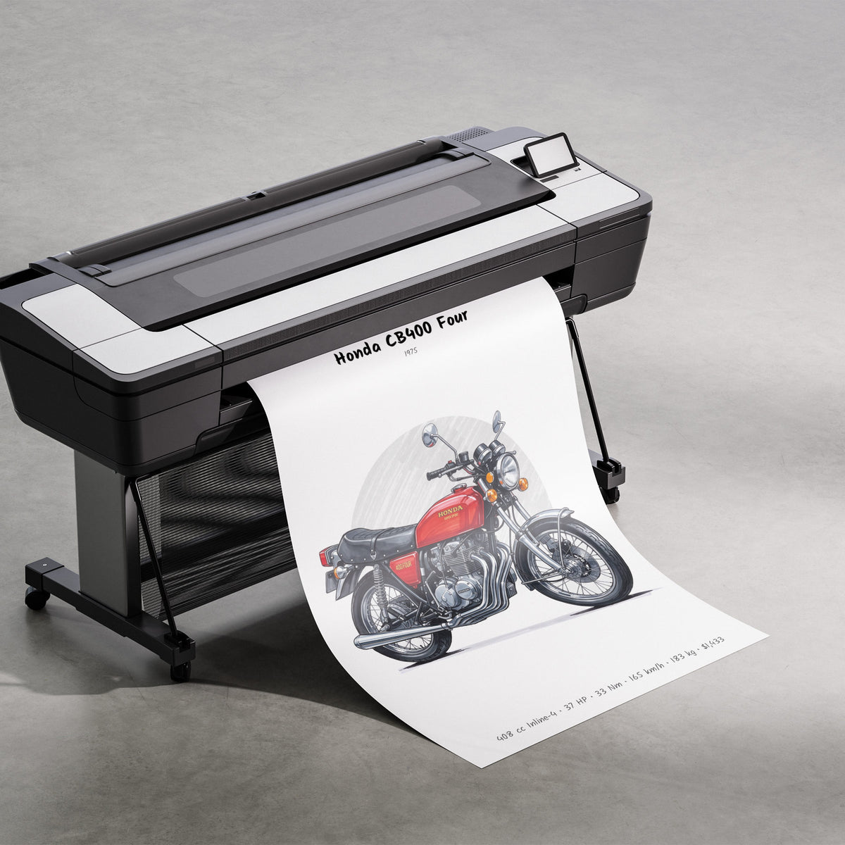 Honda CB400 Four 1975 Print