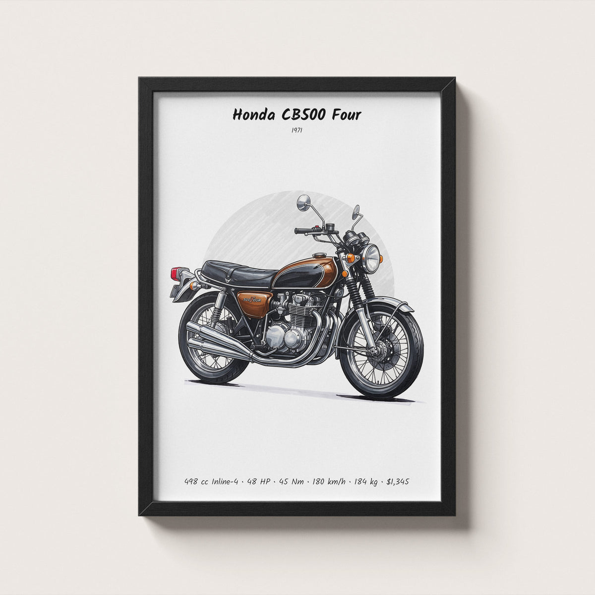 Honda CB500 Four 1971 Wall Art