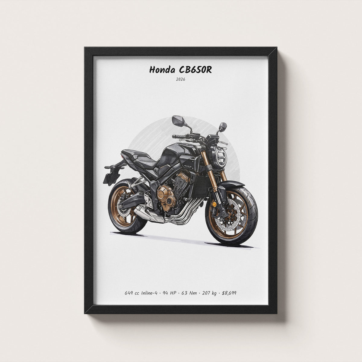 Honda CB650R 2026 Wall Art