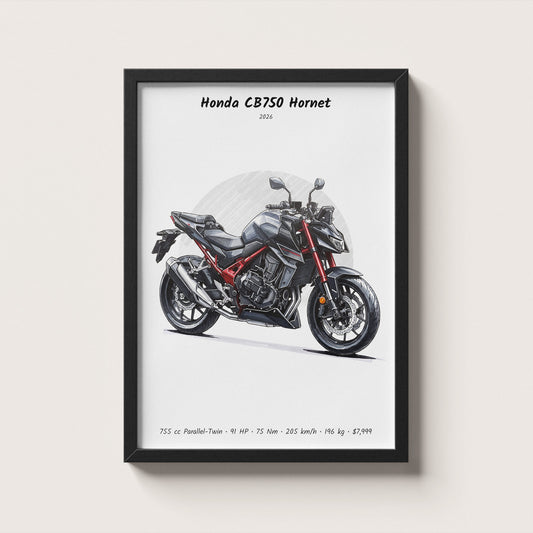 Honda CB750 Hornet 2026 Wall Art