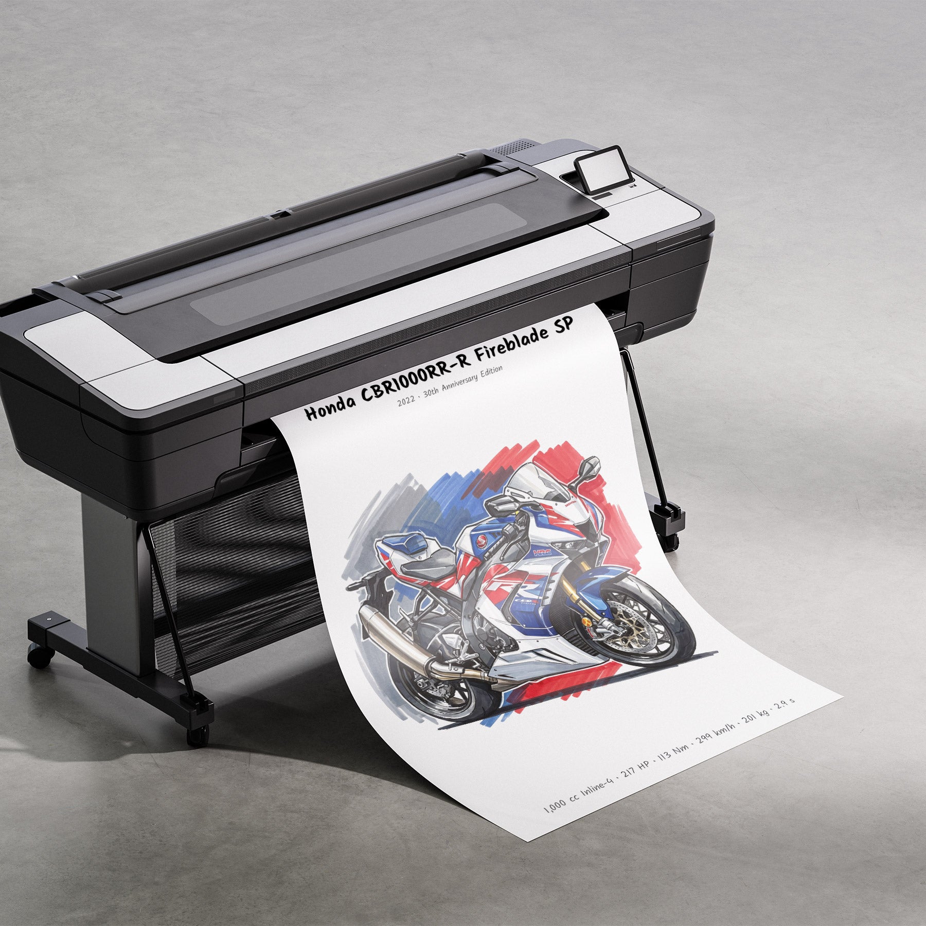 Honda Fireblade SP 30th Anniversary Poster