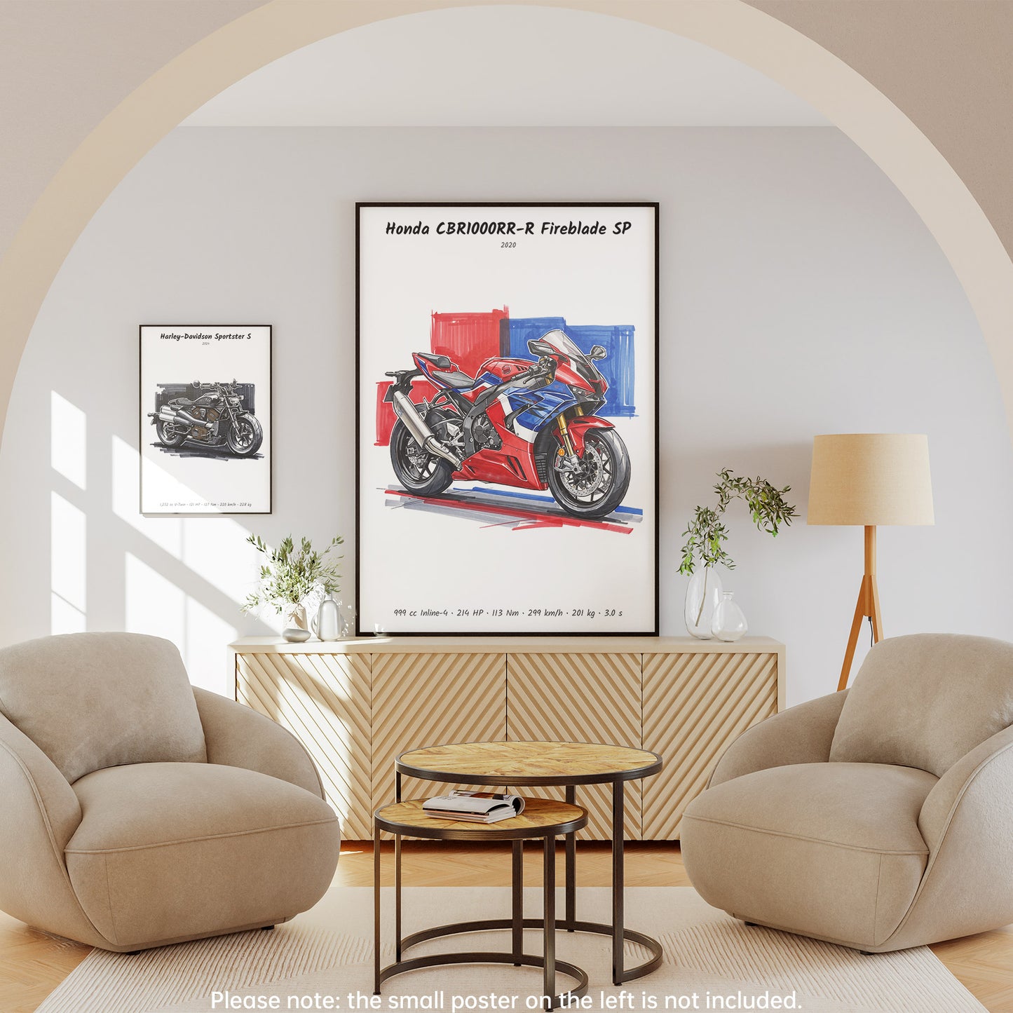 Honda CBR1000RR-R Fireblade Motorcycle Art Print