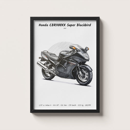 Honda CBR1100XX Super Blackbird 1997 Wall Art