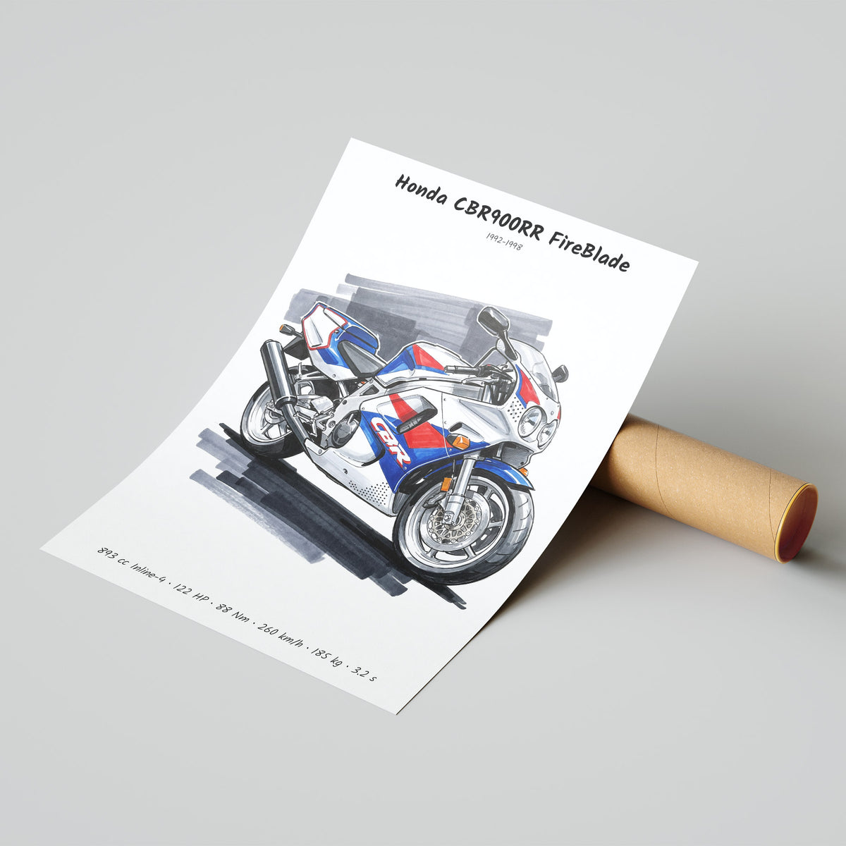 Honda CBR900RR FireBlade Poster