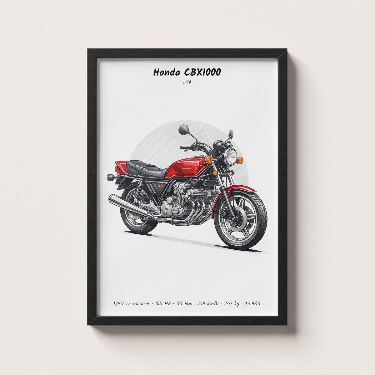 Honda CBX1000 1978 Wall Art