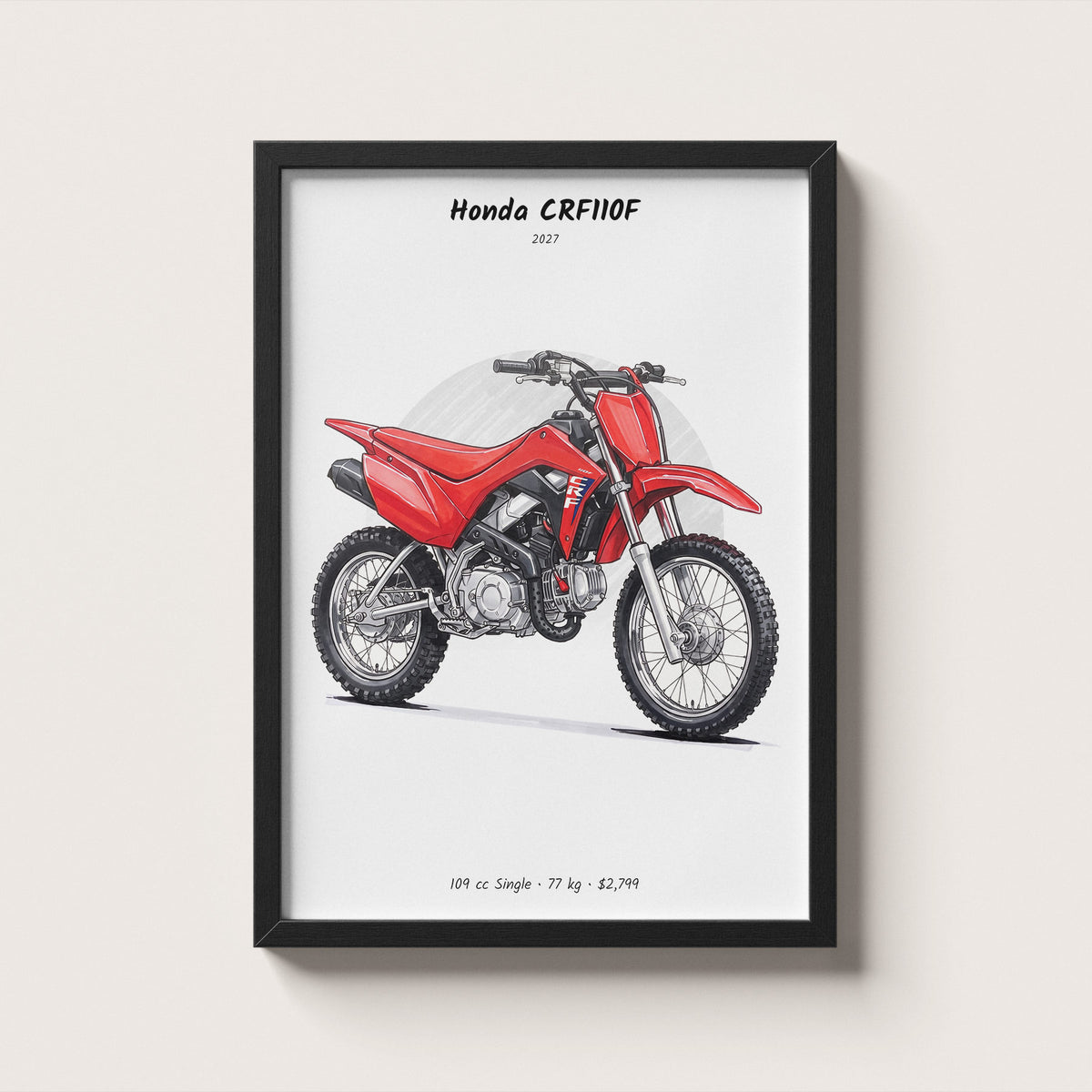Honda CRF110F 2027 Wall Art