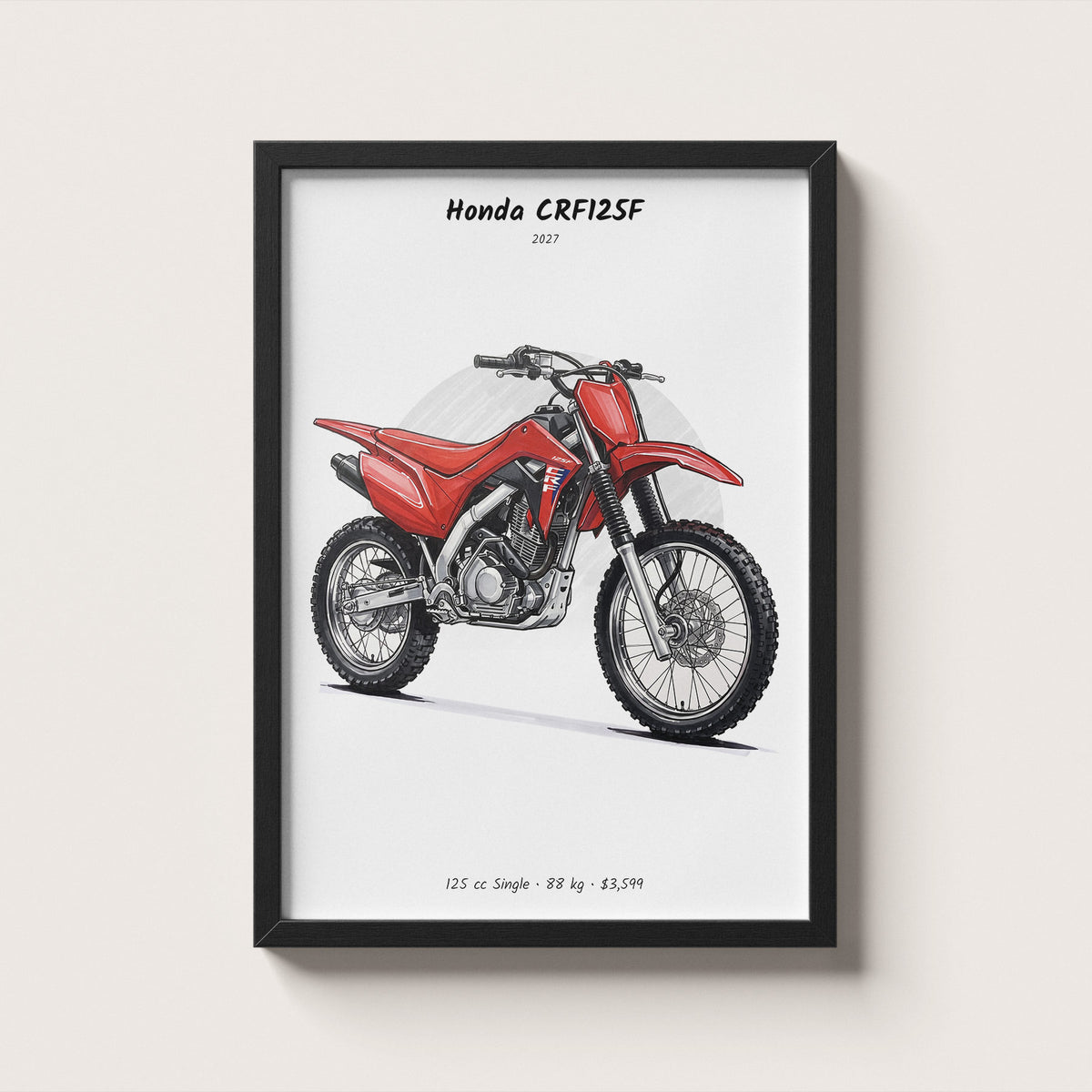 Honda CRF125F 2027 Wall Art