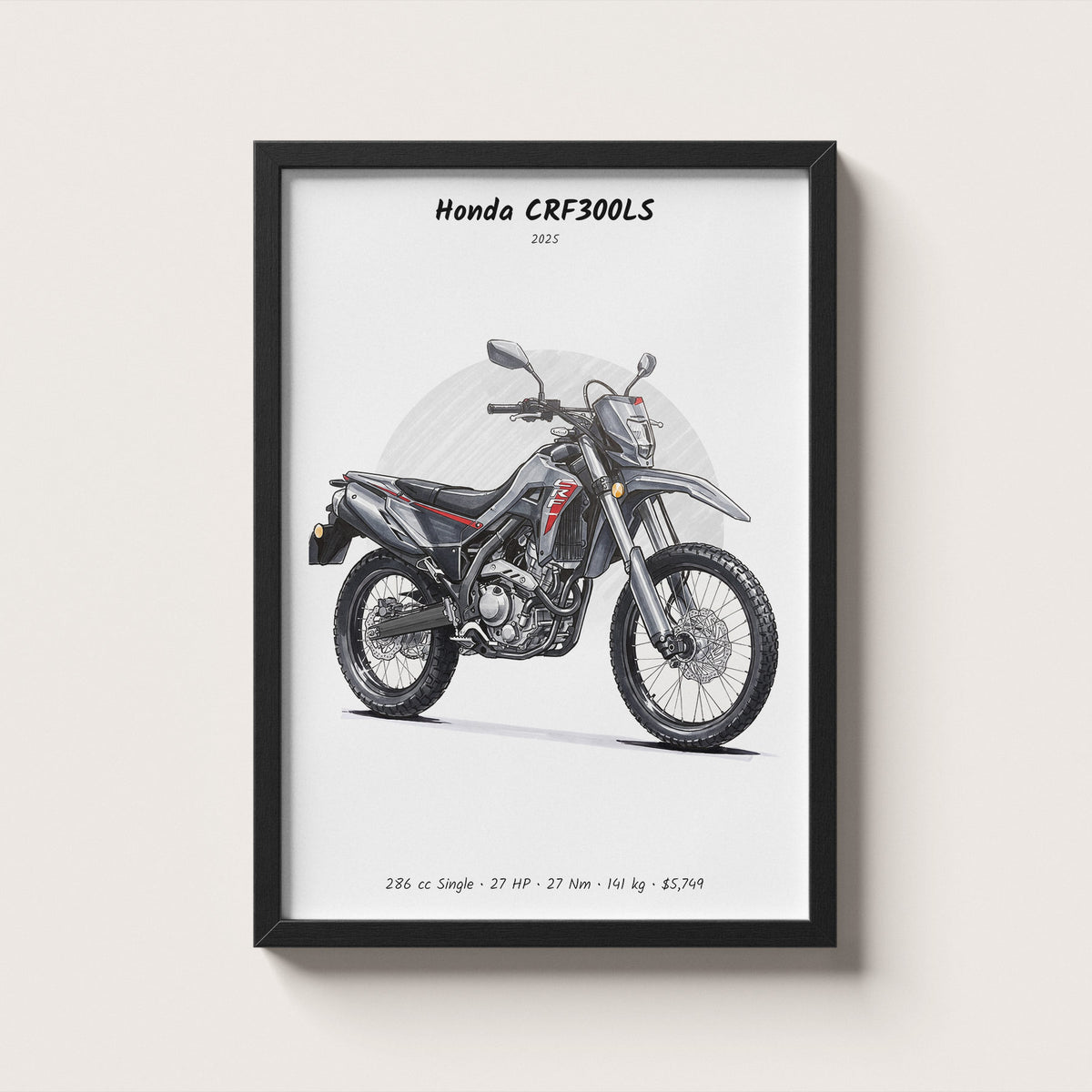 Honda CRF300LS 2025 Wall Art