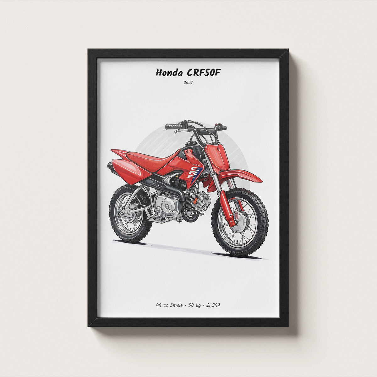 Honda CRF50F 2027 Wall Art