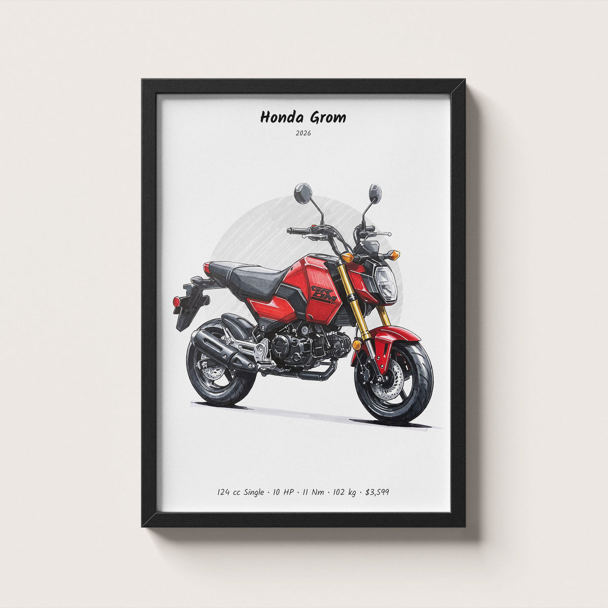 Honda Grom 2026 Wall Art