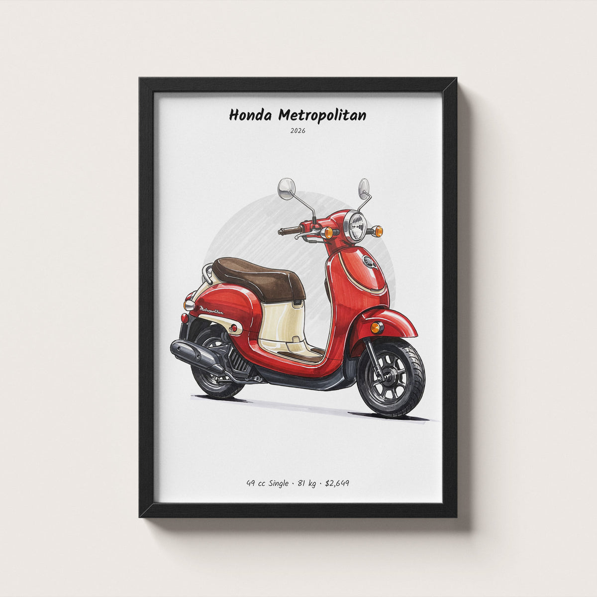 Honda Metropolitan 2026 Wall Art