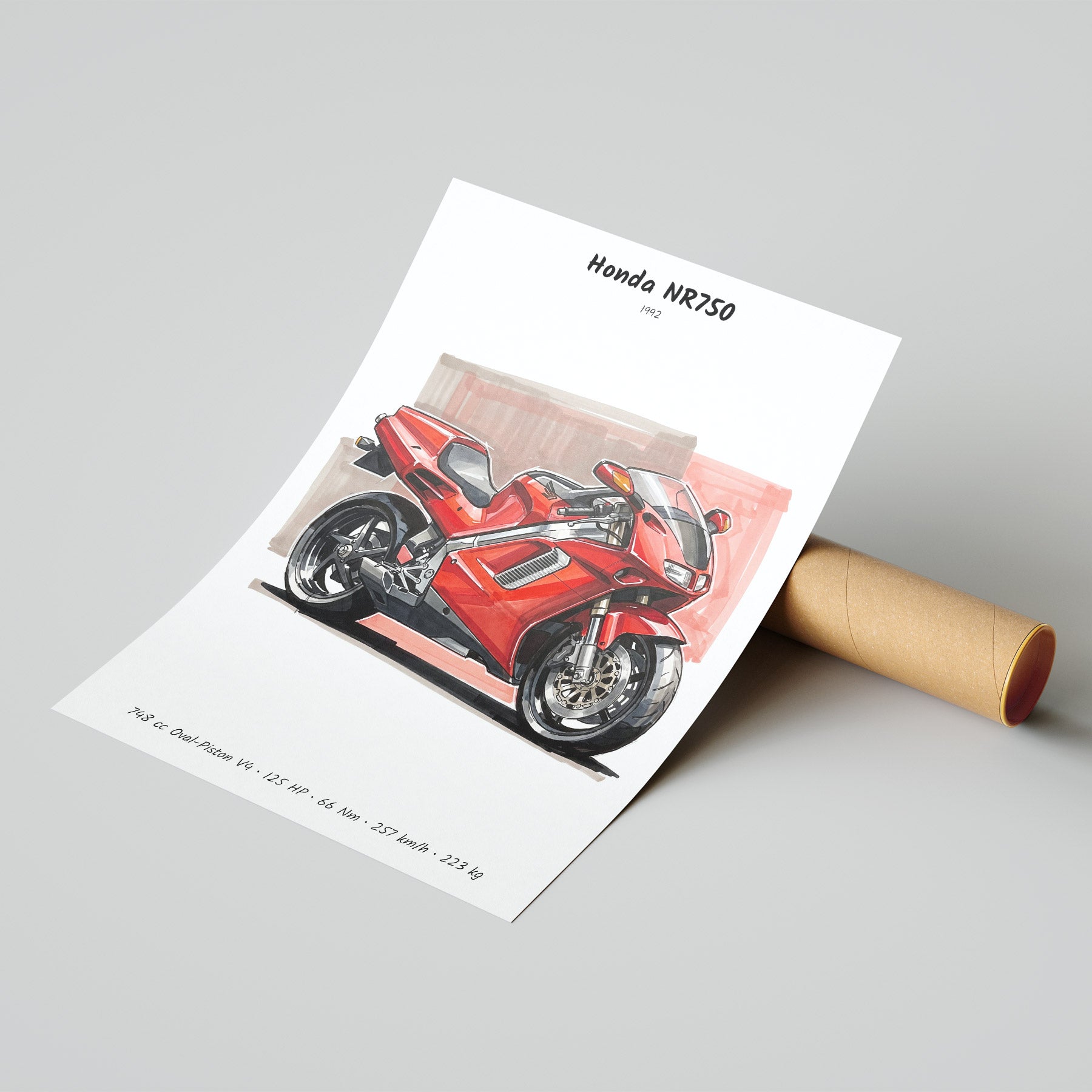 Honda NR750 Motorcycle Poster