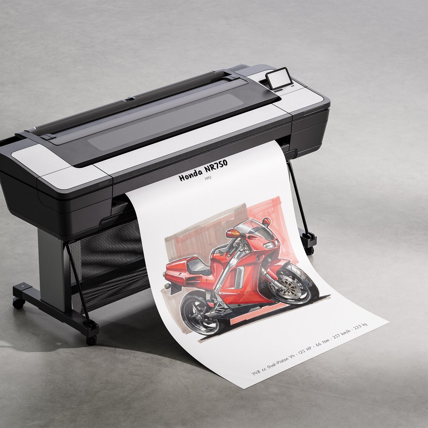 Honda NR750 Motorcycle Poster