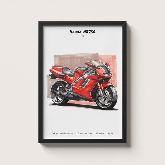 Honda NR750 Motorcycle Wall Art