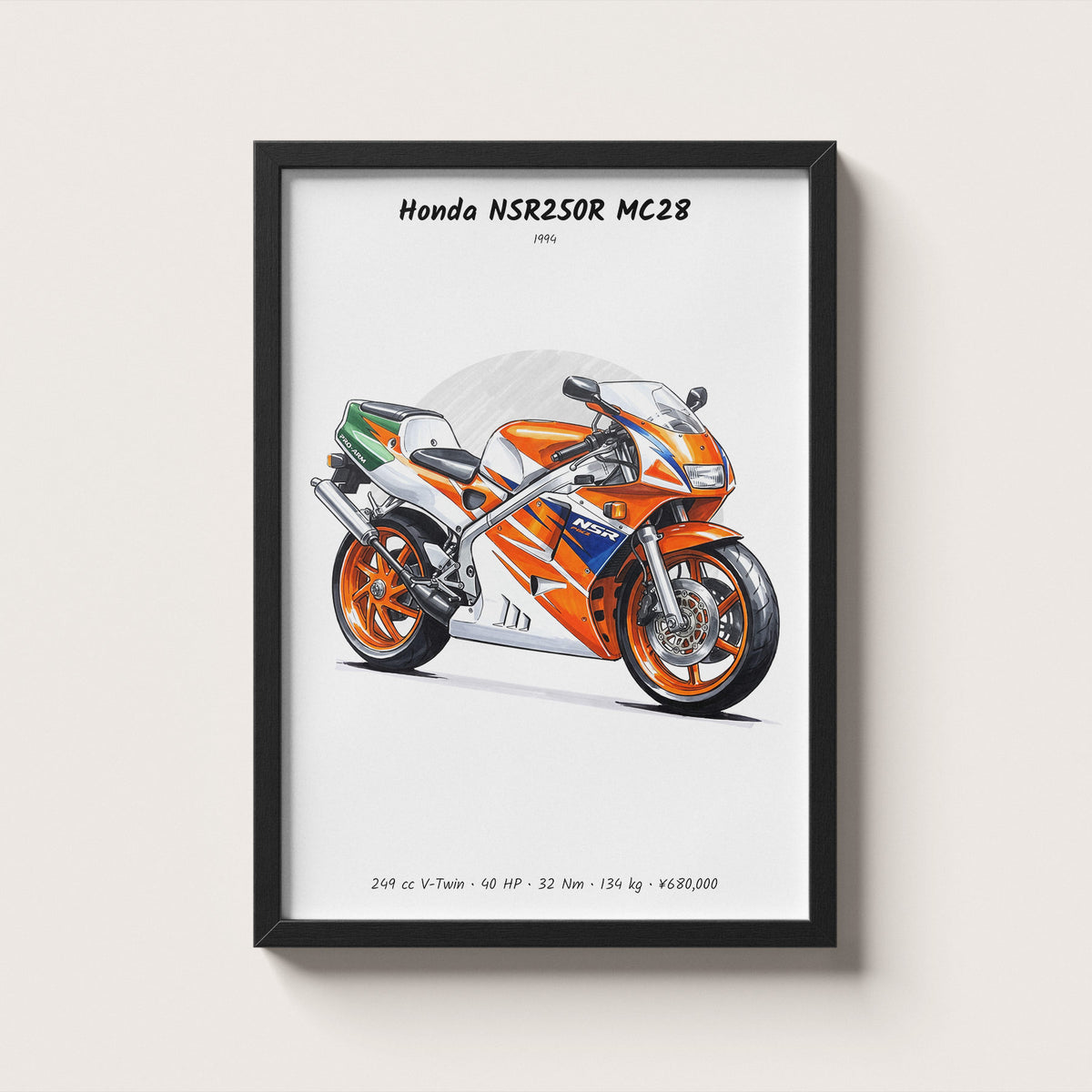 Honda NSR250R MC28 1994 Wall Art