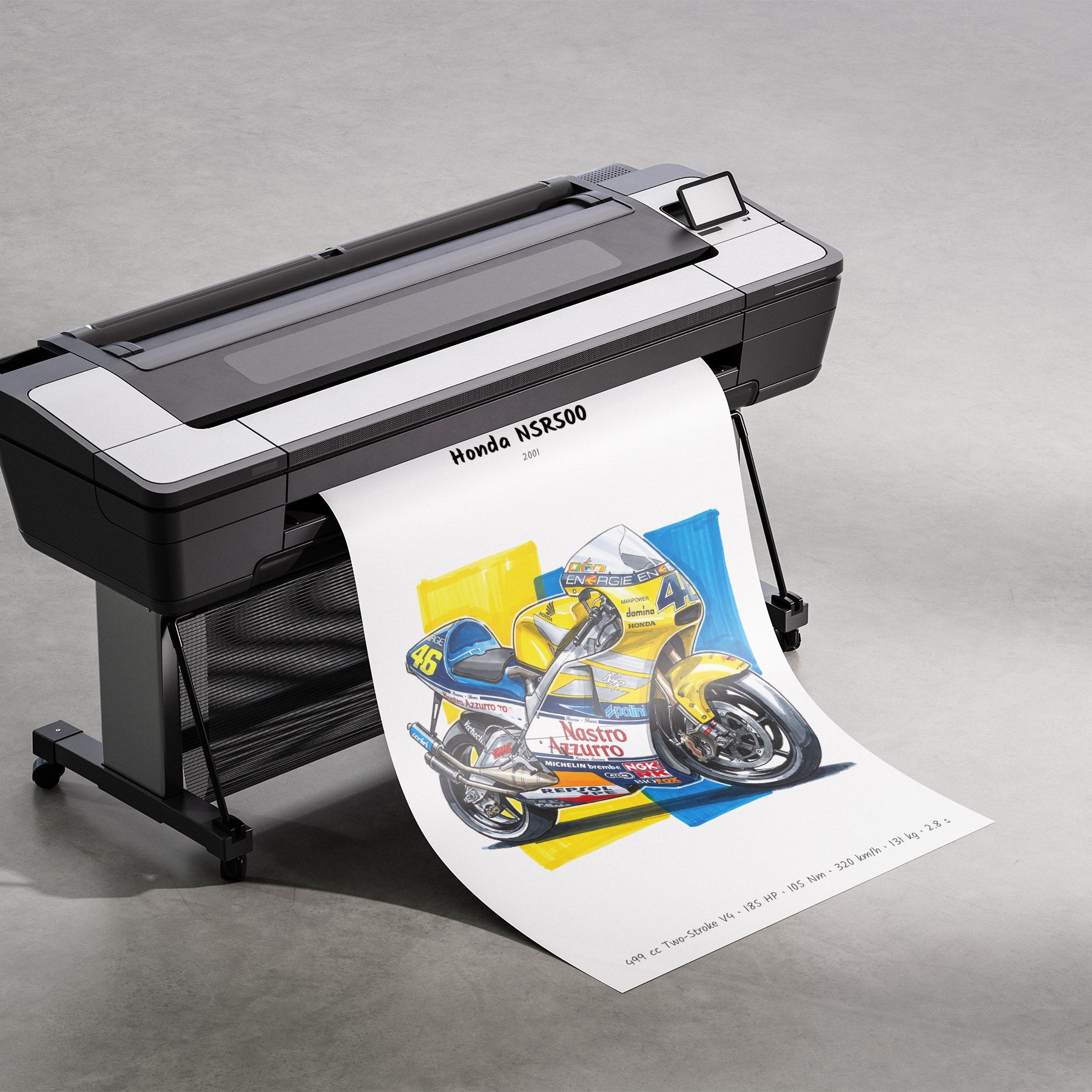 Honda NSR500 MotoGP Motorcycle Poster