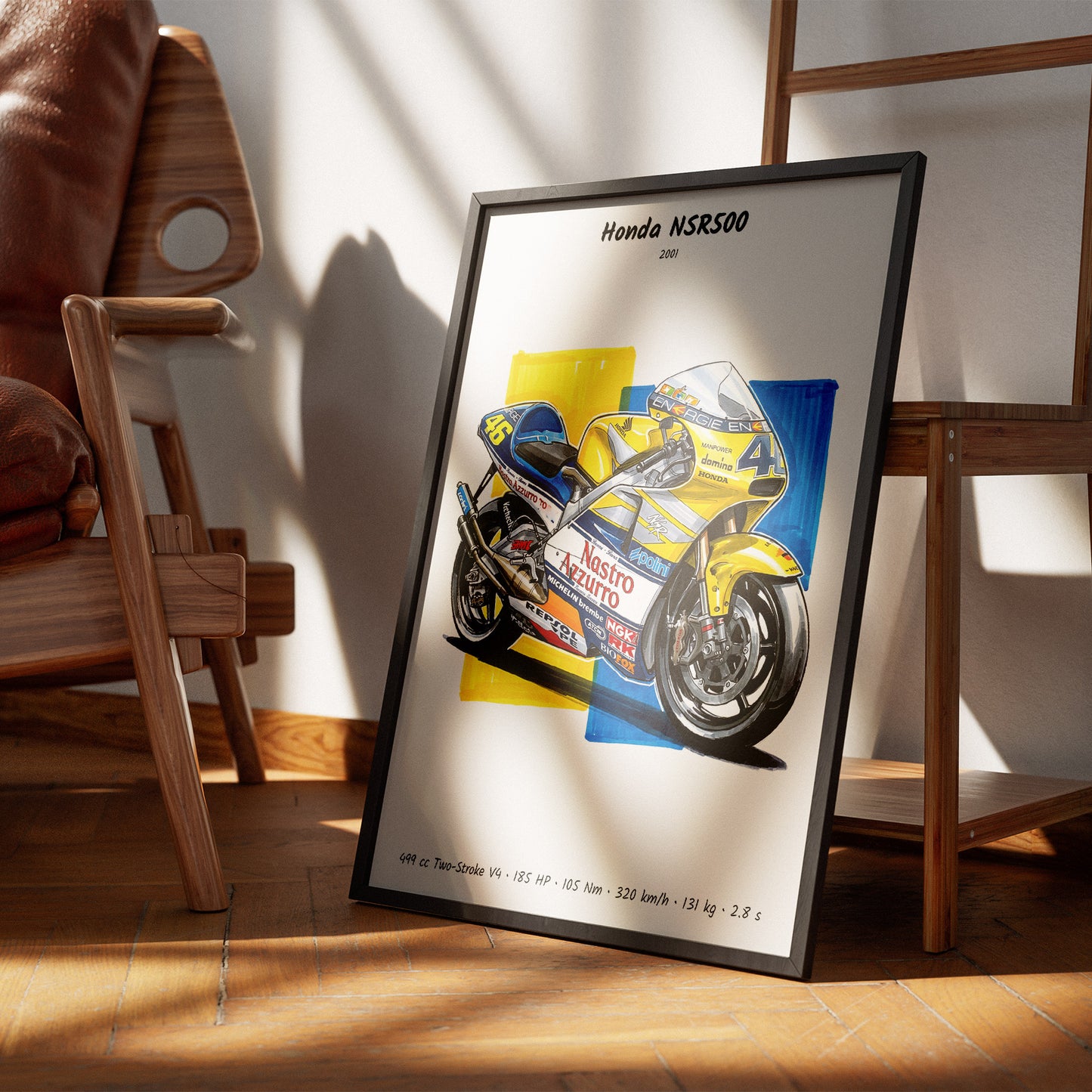 Honda NSR500 MotoGP Motorcycle Wall Art