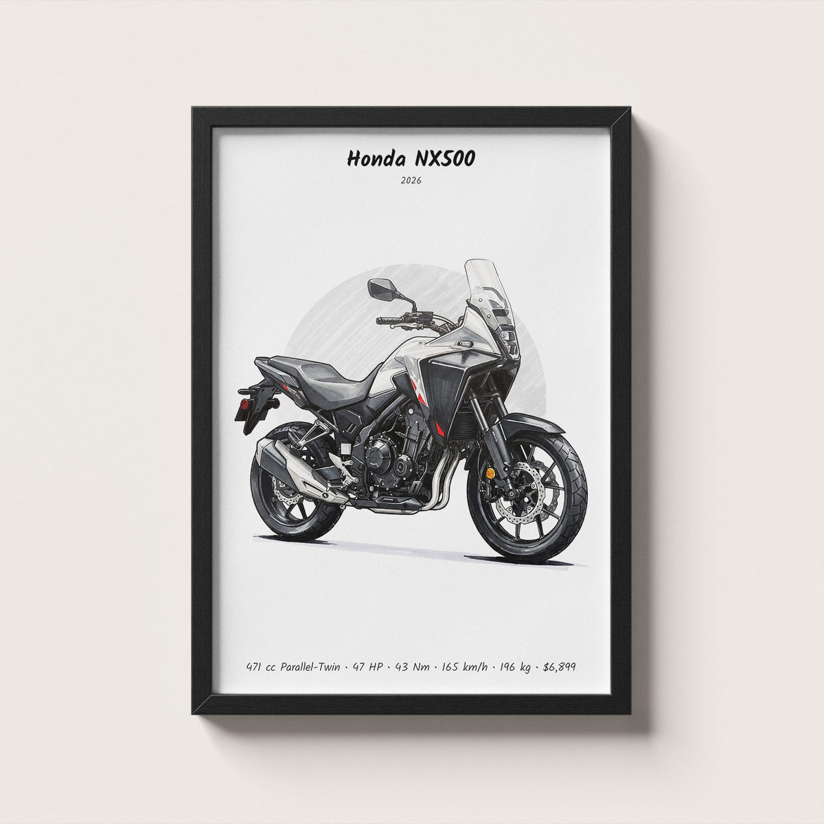 Honda NX500 2026 Wall Art