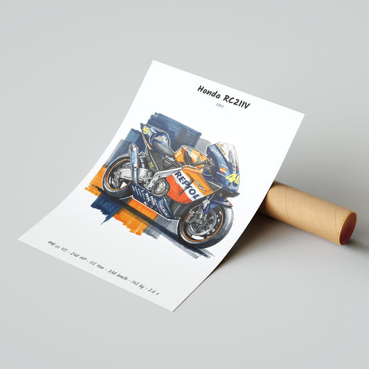 Honda RC211V Minimalist MotoGP Poster