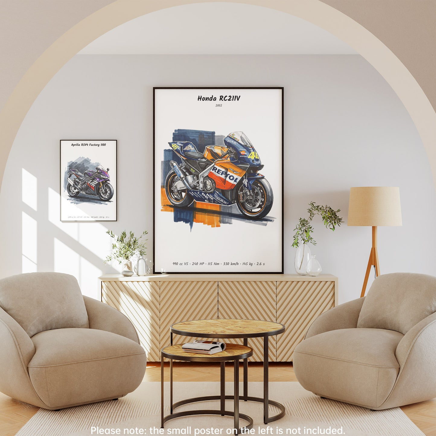 Honda RC211V Minimalist MotoGP Wall Art