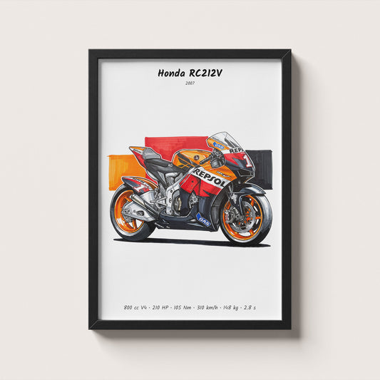Honda RC212V 2007 MotoGP Art Print