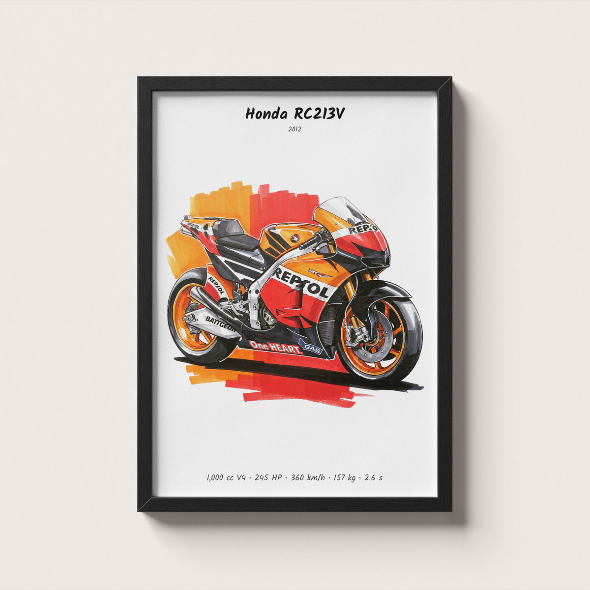 Honda RC213V MotoGP Art Print