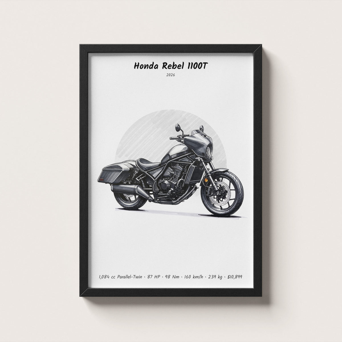 Honda Rebel 1100T 2026 Wall Art