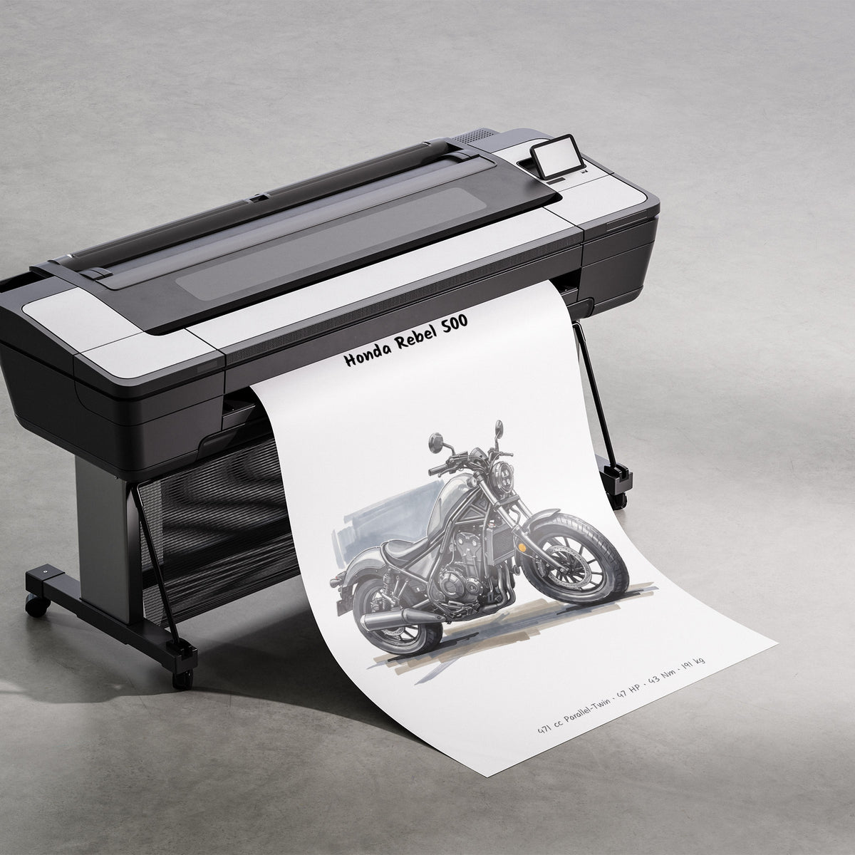 Honda Rebel 500 Print