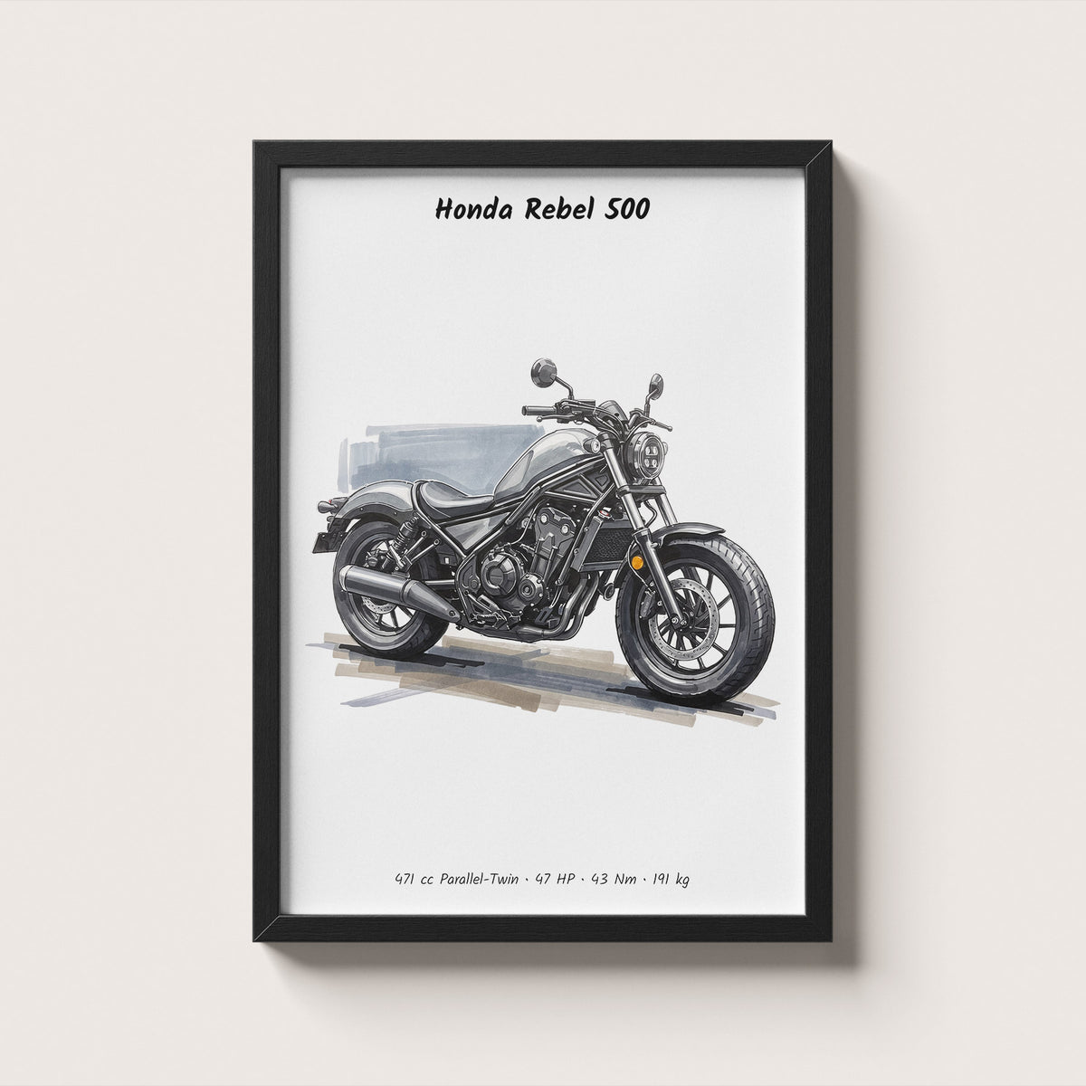 Honda Rebel 500 Wall Art