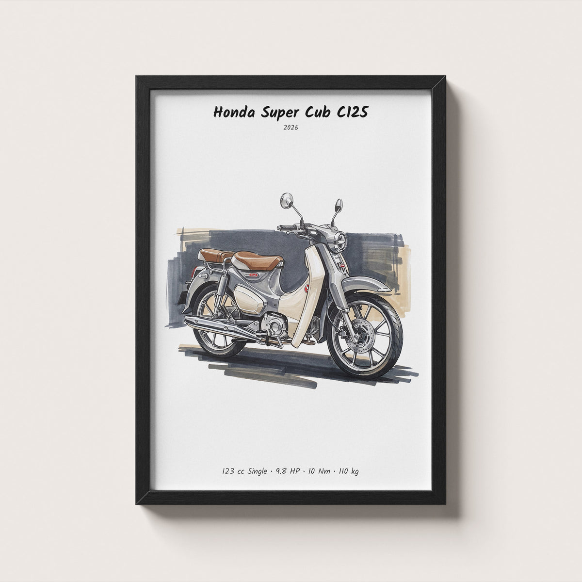 Honda Super Cub C125 2026 Wall Art