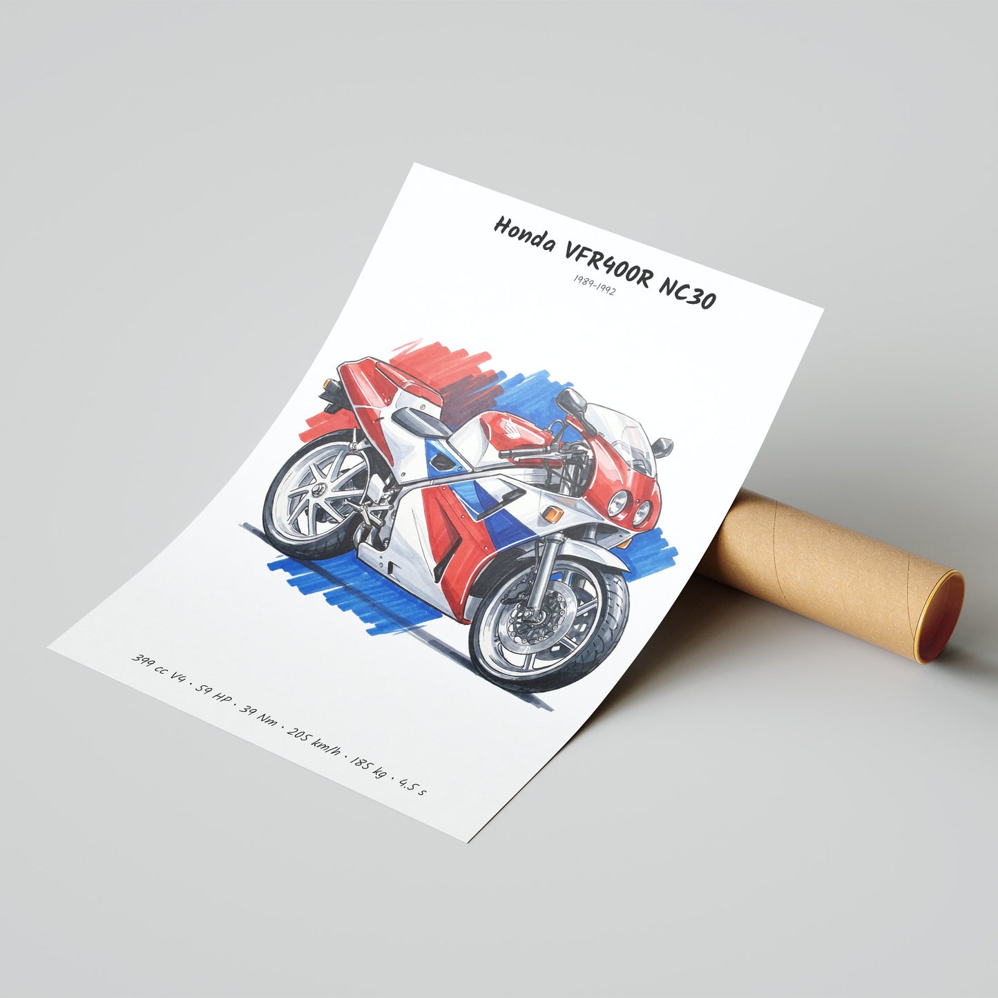 Honda VFR400R NC30 Motorcycle Poster