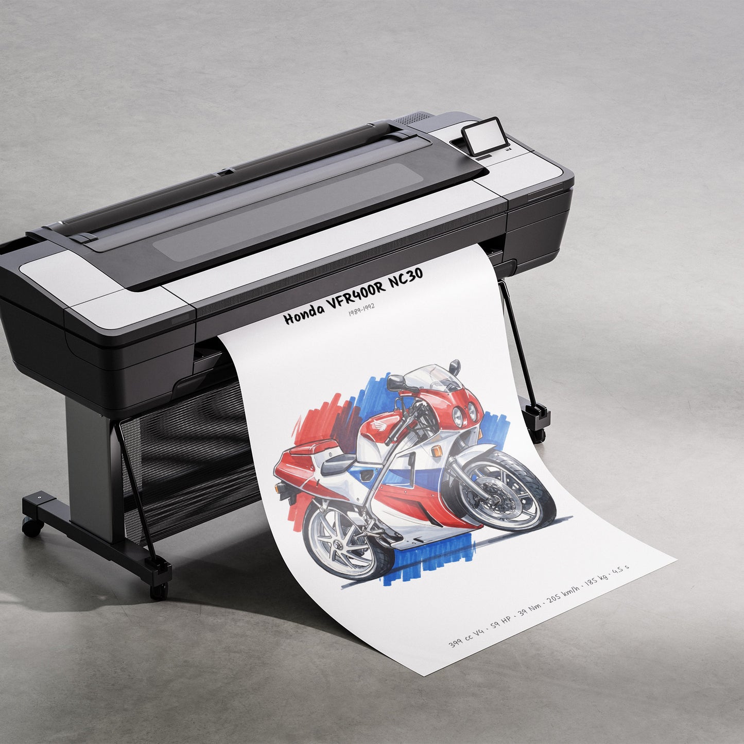 Honda VFR400R NC30 Motorcycle Poster