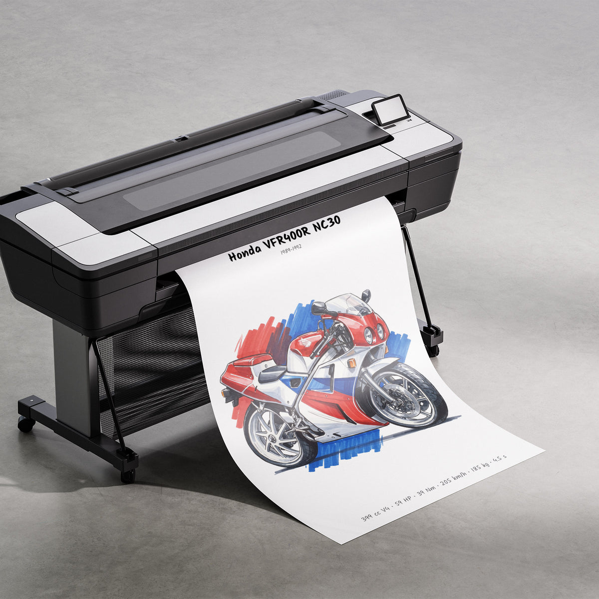 Honda VFR400R NC30 Motorcycle Poster