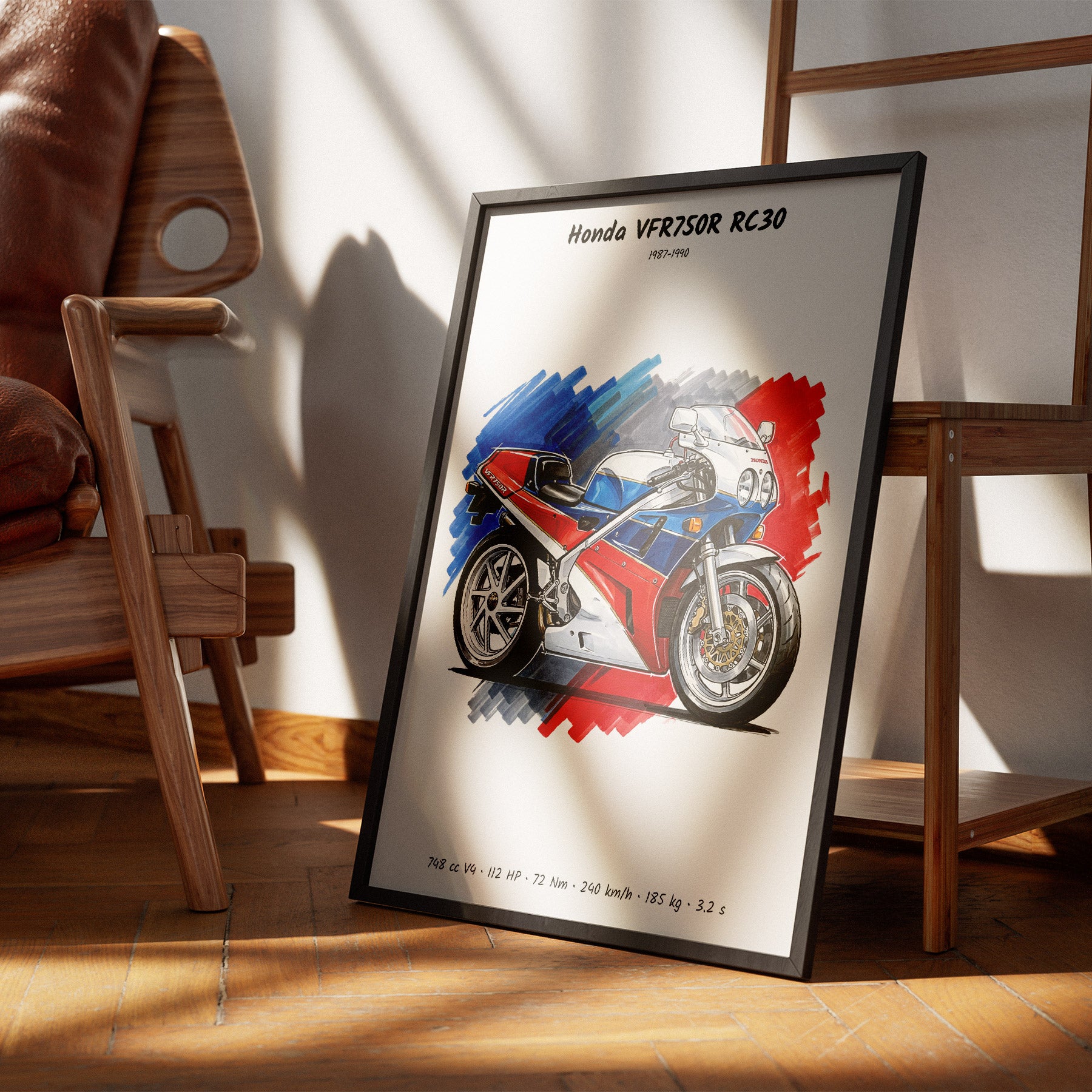 Honda VFR750R RC30 Motorcycle Art Print