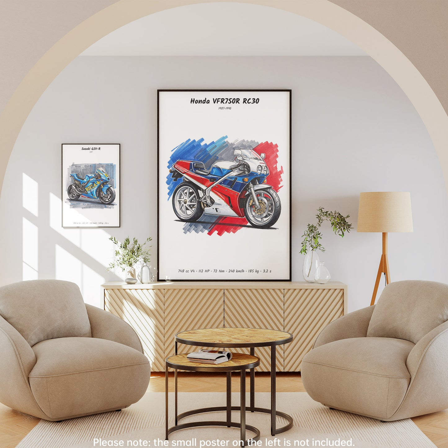 Honda VFR750R RC30 Motorcycle Art Print