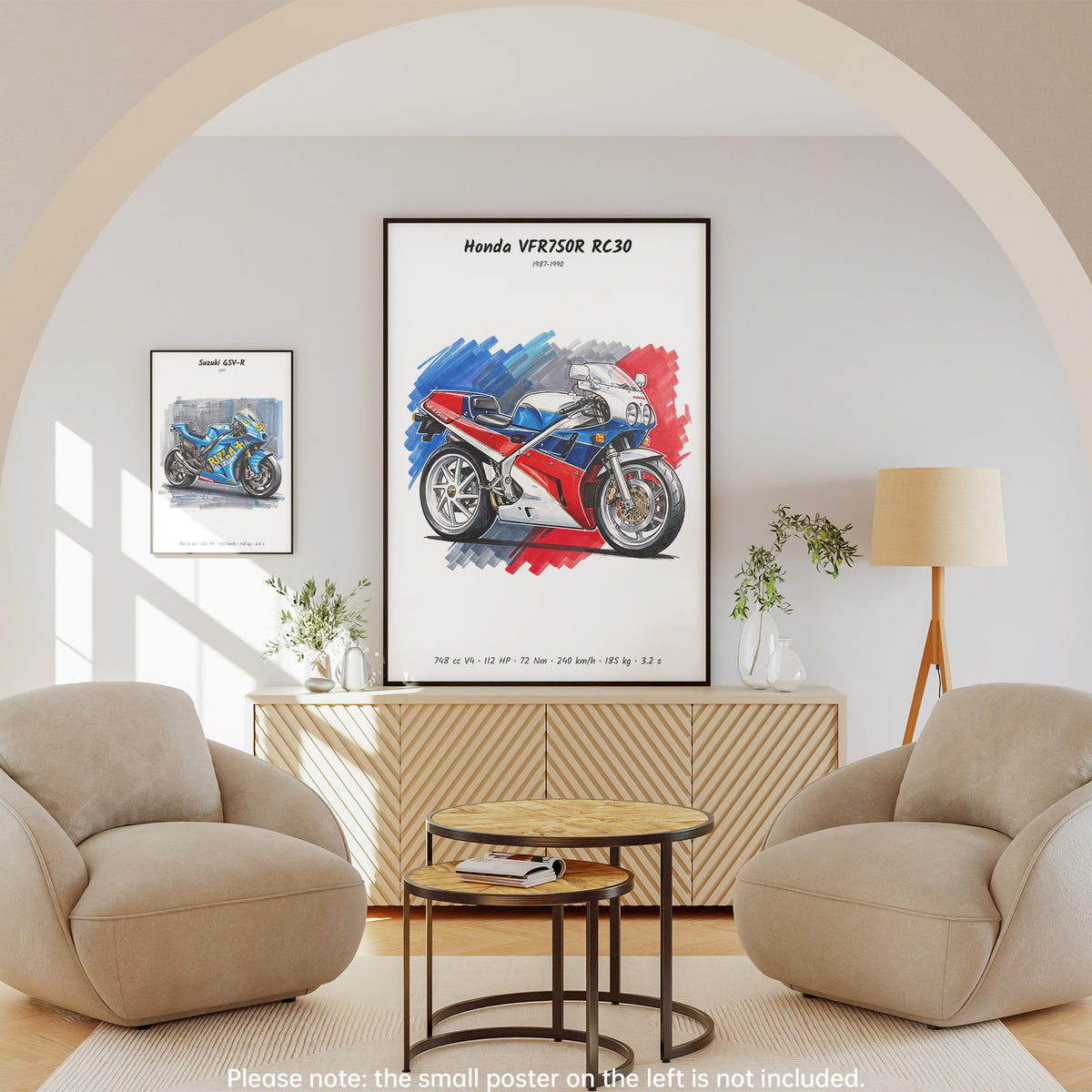 Honda VFR750R RC30 Motorcycle Art Print