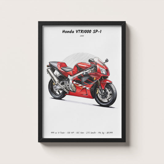 Honda VTR1000 SP-1 2000 Wall Art