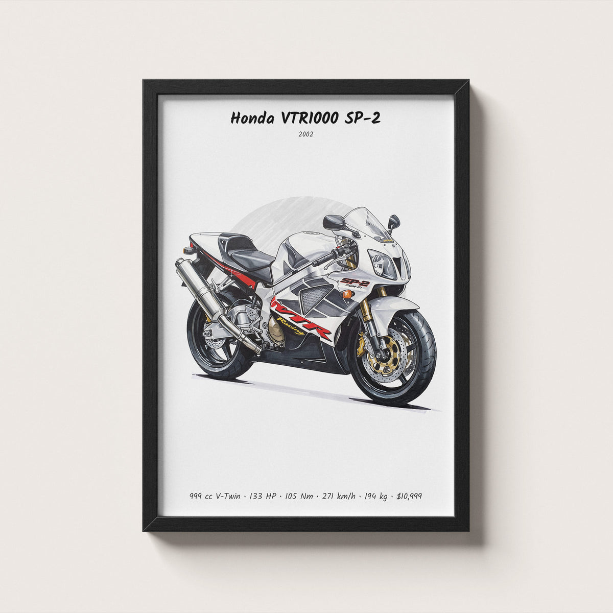 Honda VTR1000 SP-2 2002 Wall Art