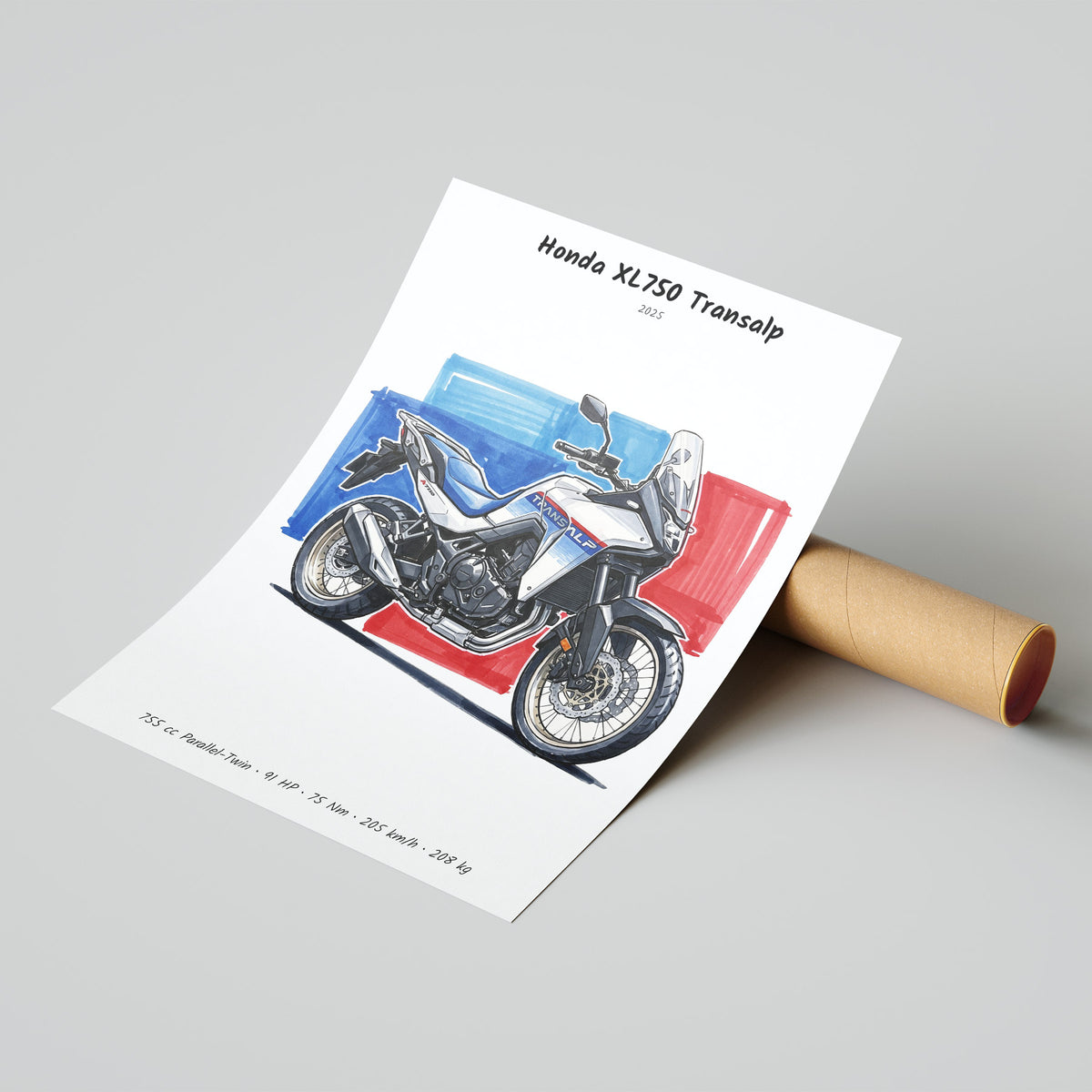 Honda XL750 Transalp Poster