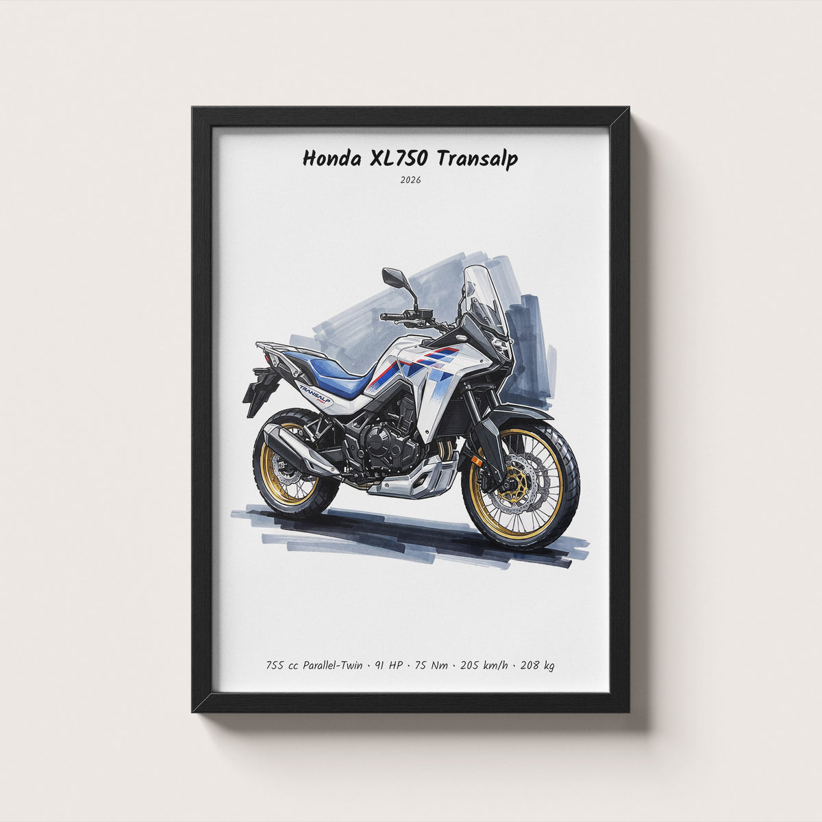 Honda XL750 Transalp 2026 Wall Art