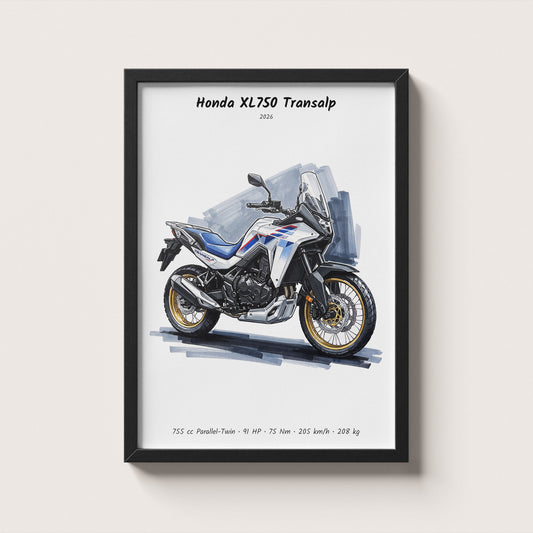 Honda XL750 Transalp 2026 Wall Art