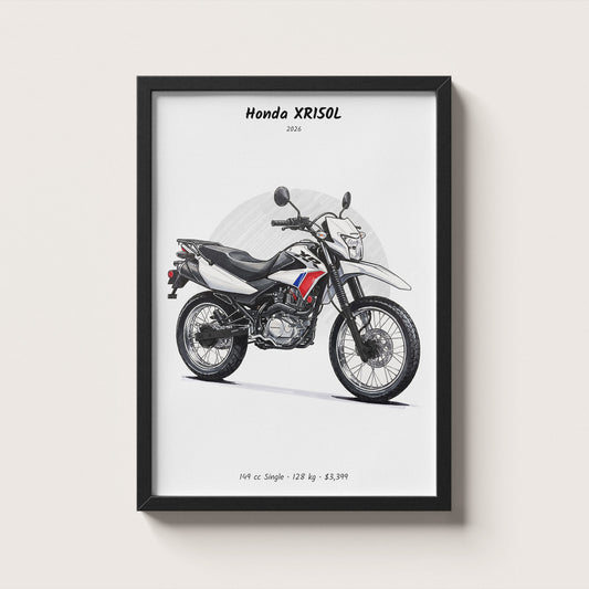 Honda XR150L 2026 Wall Art