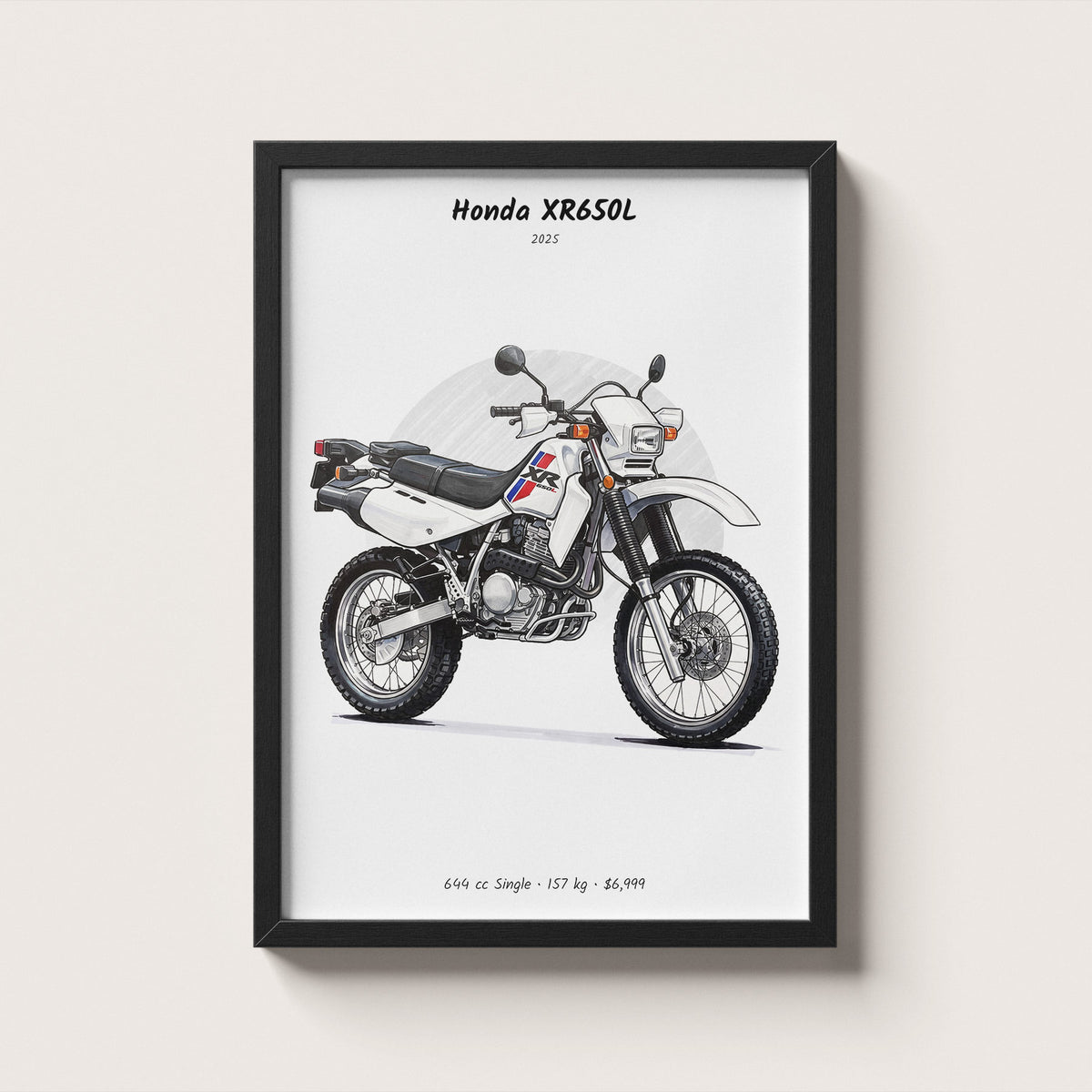 Honda XR650L 2025 Wall Art